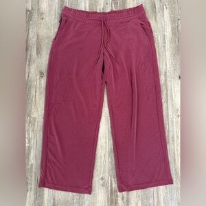 Athleta wide leg softstreme pants maroon‎ size extra large